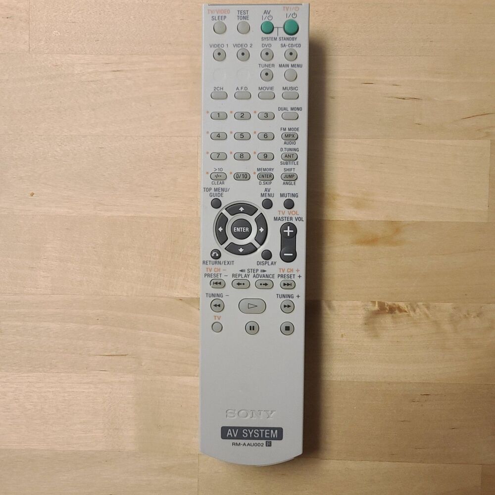 Sony RM-AAU002 AV System Remote Control Replacement Gray Tested/Working OEM